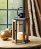 Rustic Lodge Wooden LED Candle Lantern - Decorative Lighting for Home and Garden