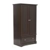 Rustic Cherry Drawer and Garment Rod Wardrobe Armoire