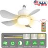 Socket Fan Light 12W Ceiling Fan with Lights Dimmable LED Ceiling Fan with 3 Fan Speed Stepless Brightness and Color Temperature Smart Timer Remote Co