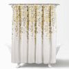 72-inch Off-White Beige Cream Yellow Grey Floral Vines Flowers Shower Curtain