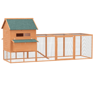 Chicken House, Chicken Coop, For 8-10 Chickens, Wood Chicken House, Lockable Chicken Coop Kit With Nesting Box & Run, For Backyard (Color: Brown)