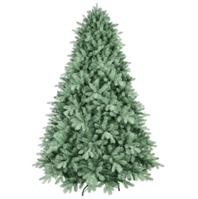 Artificial 7ft Blue Green Tint Christmas Tree With 2518 PE PVC Mixed Branch Tips, Memory Wire  Iron Wire, Hinged Premium & Foldable Base For Indo (Color: Green)