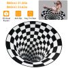 Rug, 3D Visual Floor Round Rug, Anti-slip Illusion Rug