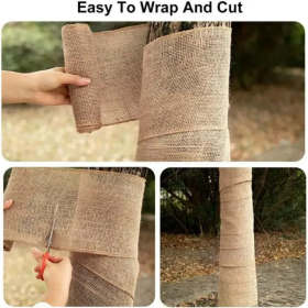 Burlap Tree Wraps,4 Rolls (Pillows: 4Pcs)