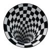 Rug, 3D Visual Floor Round Rug, Anti-slip Illusion Rug
