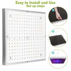 Light, 1 LED Grow Light, Full Spectrum Hanging 225 LEDs, 31" X 31" Plant Growing Lamp, Indoor Use, Light For Greenhouse, Succulents, Seedlings (Color: White)