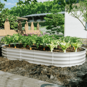 Planter, 2Pcs 8x4x1ft Raised Garden Bed Kit, Galvanized Planter For Outdoors, Heavy Duty, Rust-Resistant (Color: Silver)