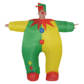Inflatable Costume Clown Game Cloth Adult Funny Blow Up Suit Halloween Men's Costume Yellow Cosplay-Only Supports Self-pickup. (Option: Clown suit)