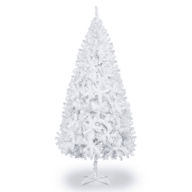 6 FT Artificial Christmas Tree With 800 Branch Tips And Sturdy Metal Stand, White (Option: Default Title)